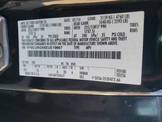 Photo 10 from auction – 2014 FORD ESCAPE SE with VIN 1FMCU9GX6EUE19667