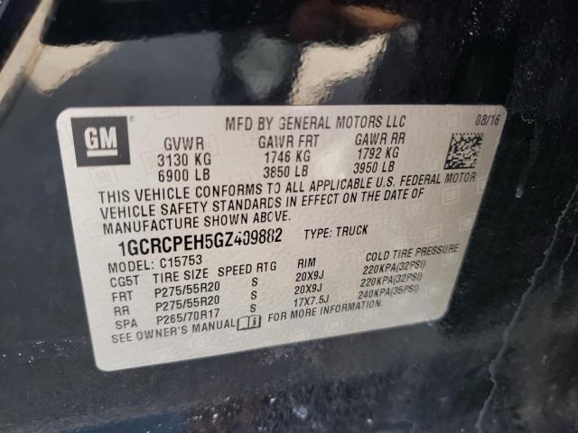 Photo 10 from auction – 2016 CHEVROLET SILVERADO with VIN 1GCRCPEH5GZ409882