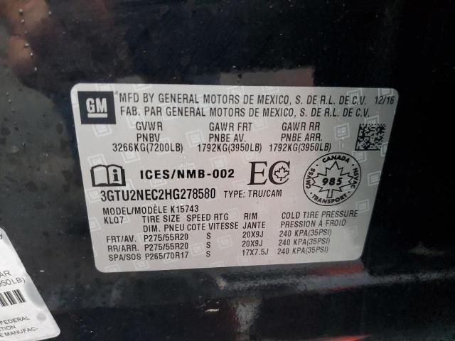Photo 10 from auction – 2017 GMC SIERRA K15 with VIN 3GTU2NEC2HG278580