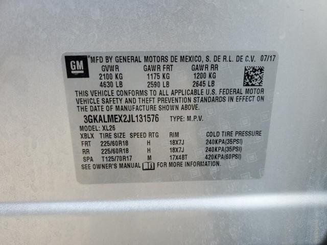 Photo 10 from auction – 2018 GMC TERRAIN SL with VIN 3GKALMEX2JL131576