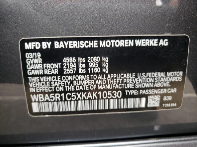 Photo 10 from auction – 2019 BMW 330I with VIN WBA5R1C5XKAK10530