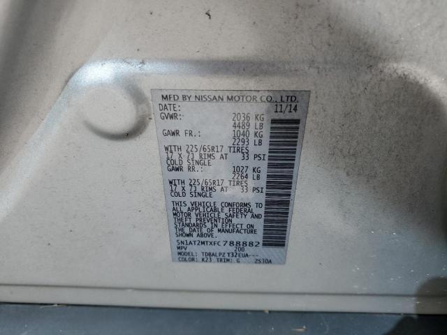 Photo 10 from auction – 2015 NISSAN ROGUE S with VIN 5N1AT2MTXFC788882