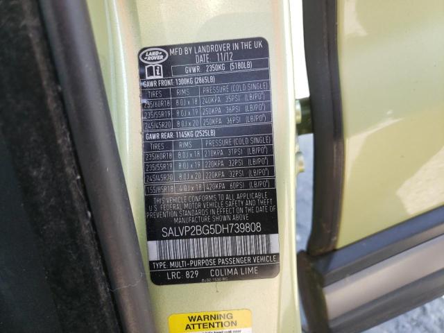 Photo 10 from auction – 2013 LAND ROVER RANGE ROVE with VIN SALVP2BG5DH739808