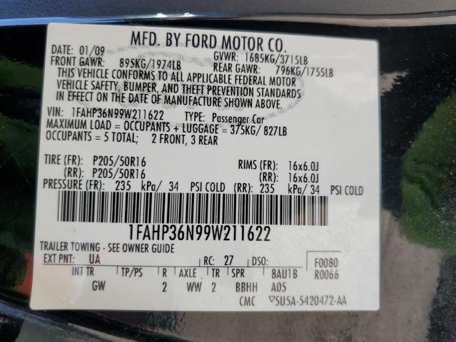 Photo 10 from auction – 2009 FORD FOCUS SES with VIN 1FAHP36N99W211622