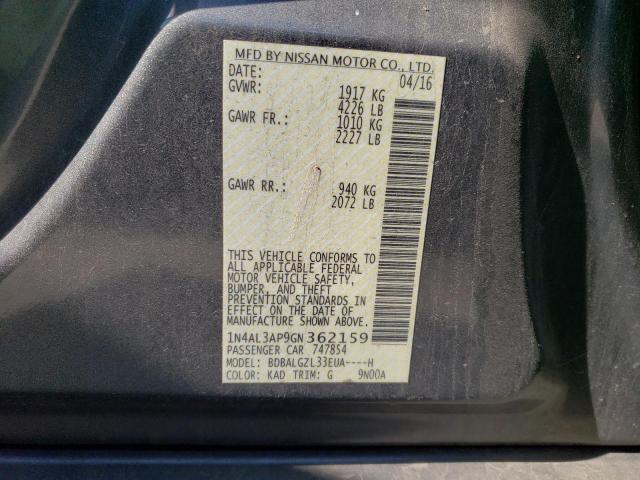 Photo 10 from auction – 2016 NISSAN ALTIMA 2.5 with VIN 1N4AL3AP9GN362159