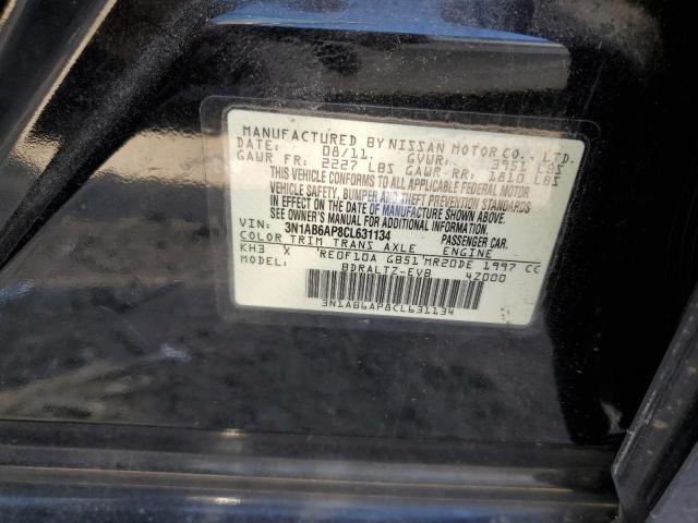Photo 10 from auction – 2012 NISSAN SENTRA 2.0 with VIN 3N1AB6AP8CL631134