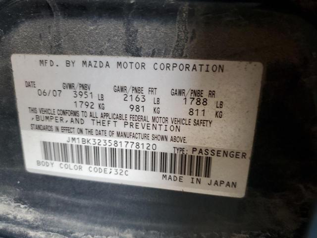 Photo 10 from auction – 2008 MAZDA 3 S with VIN JM1BK323581778120