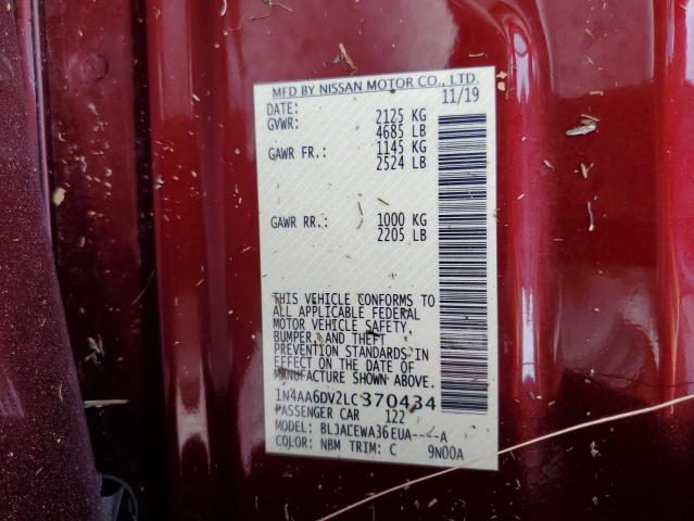 Photo 10 from auction – 2020 NISSAN MAXIMA SL with VIN 1N4AA6DV2LC370434