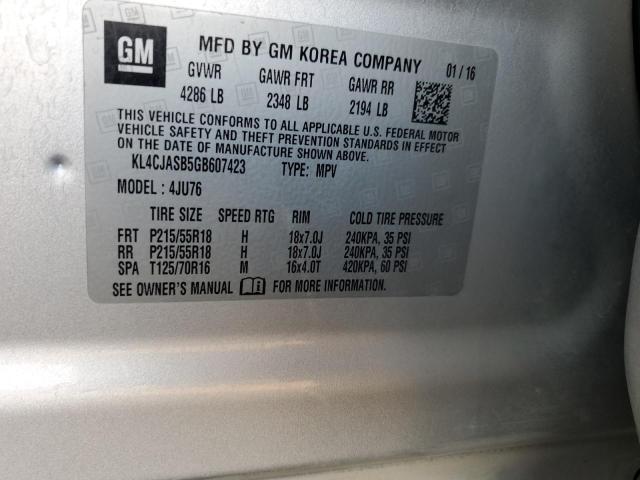 Photo 10 from auction – 2016 BUICK ENCORE with VIN KL4CJASB5GB607423