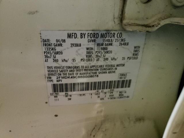 Photo 10 from auction – 2008 FORD EDGE LIMIT with VIN 2FMDK49C88BB08078