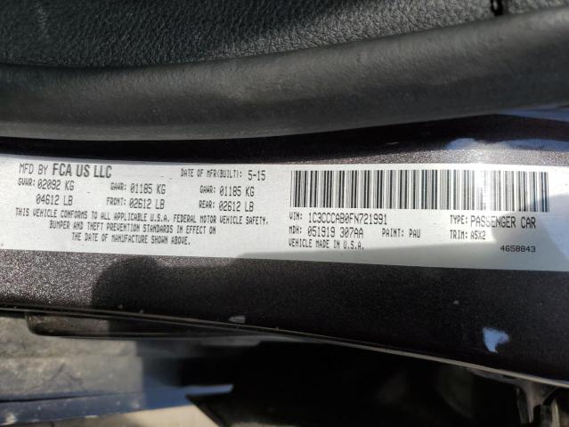 Photo 10 from auction – 2015 CHRYSLER 200 LIMITE with VIN 1C3CCCAB0FN721991