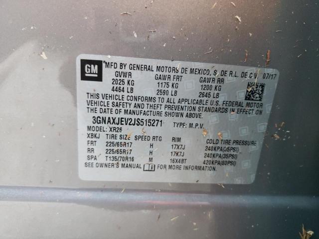 Photo 10 from auction – 2018 CHEVROLET EQUINOX LT with VIN 3GNAXJEV2JS515271