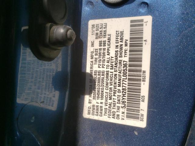 Photo 10 from auction – 2007 HONDA ELEMENT EX with VIN 5J6YH28777L005367
