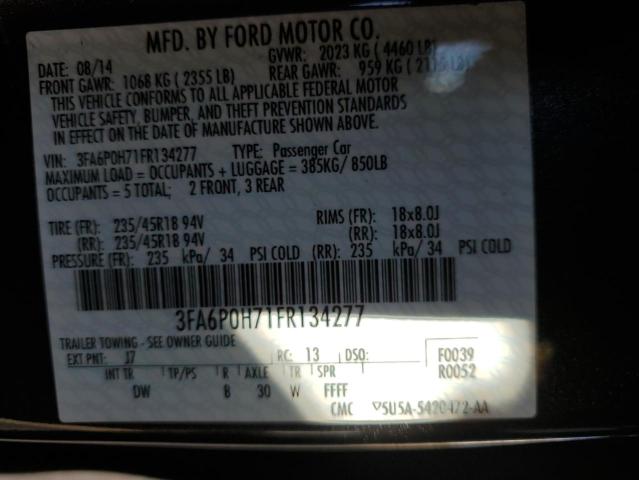 Photo 10 from auction – 2015 FORD FUSION SE with VIN 3FA6P0H71FR134277