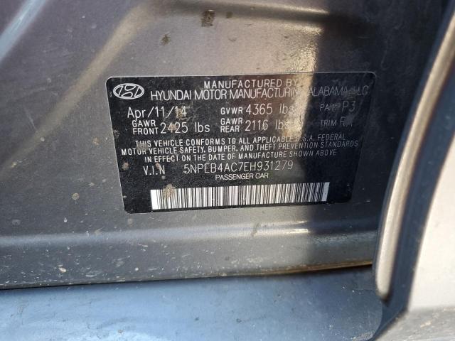 Photo 10 from auction – 2014 HYUNDAI SONATA GLS with VIN 5NPEB4AC7EH931279