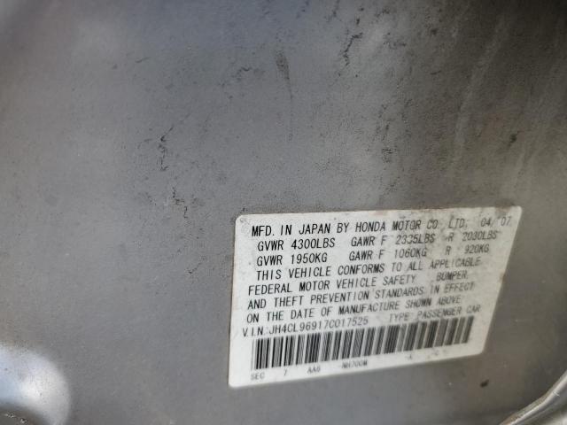 Photo 10 from auction – 2007 ACURA TSX with VIN JH4CL96917C017525