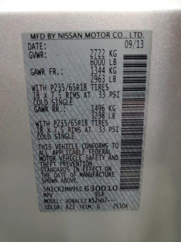 Photo 10 from auction – 2014 NISSAN PATHFINDER with VIN 5N1CR2MN9EC630010