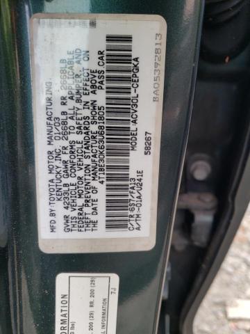 Photo 10 from auction – 2003 TOYOTA CAMRY LE with VIN 4T1BE30K63U681805