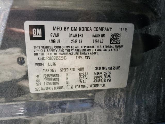 Photo 10 from auction – 2016 BUICK ENCORE CON with VIN KL4CJFSB3GB562883