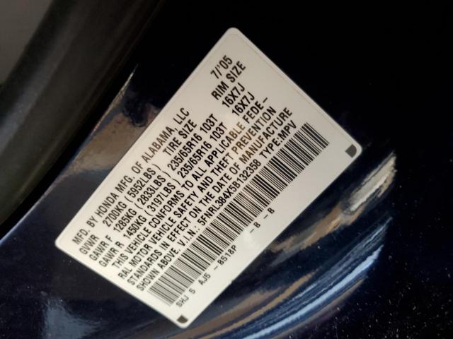 Photo 10 from auction – 2005 HONDA ODYSSEY EX with VIN 5FNRL384X5B132358