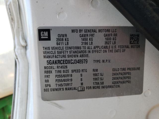 Photo 10 from auction – 2012 BUICK ENCLAVE with VIN 5GAKRCEDXCJ348979