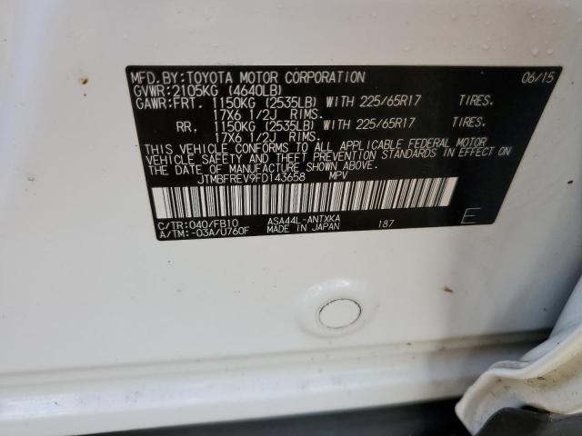 Photo 10 from auction – 2015 TOYOTA RAV4 LE with VIN JTMBFREV9FD143658