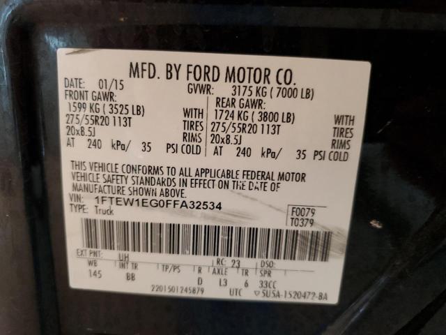 Photo 10 from auction – 2015 FORD F150 SUPER with VIN 1FTEW1EG0FFA32534