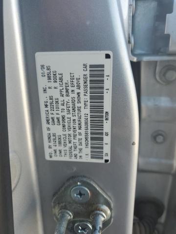 Photo 10 from auction – 2006 HONDA ACCORD EX with VIN 1HGCM55816A080412