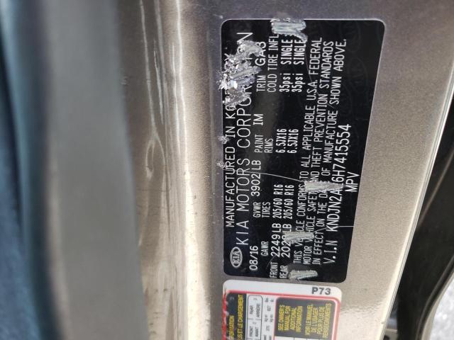 Photo 10 from auction – 2017 KIA SOUL with VIN KNDJN2A26H7415554