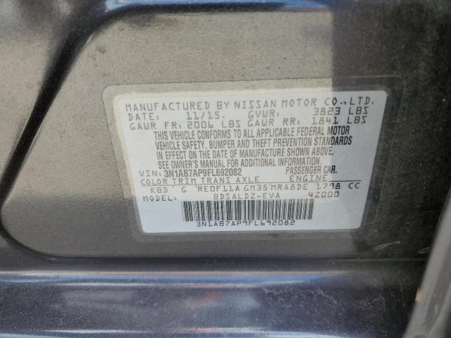 Photo 10 from auction – 2015 NISSAN SENTRA S with VIN 3N1AB7AP9FL692082