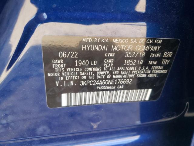 Photo 10 from auction – 2022 HYUNDAI ACCENT SE with VIN 3KPC24A60NE176692