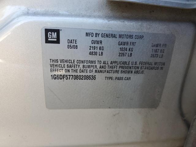 Photo 10 from auction – 2008 CADILLAC CTS with VIN 1G6DF577080208636