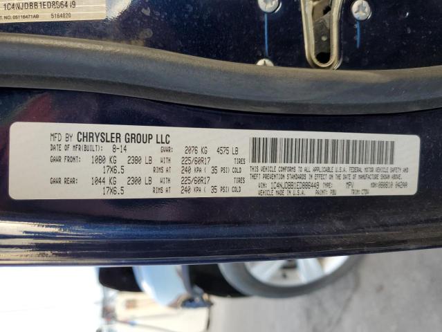 Photo 10 from auction – 2014 JEEP COMPASS SP with VIN 1C4NJDBB1ED886449