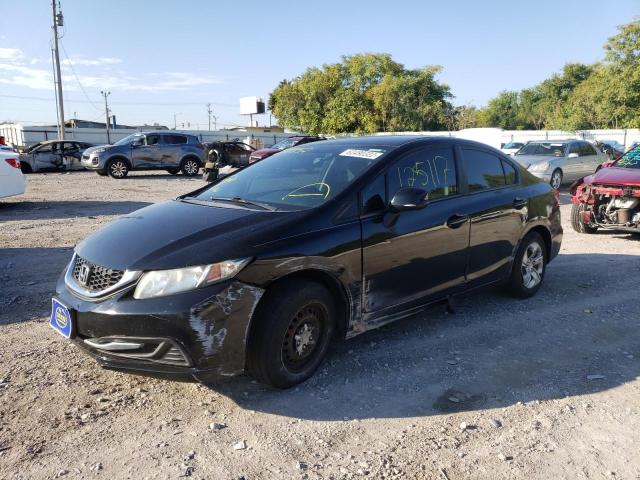 Photo 2 from auction – 2013 HONDA CIVIC LX with VIN 19XFB2F58DE259352