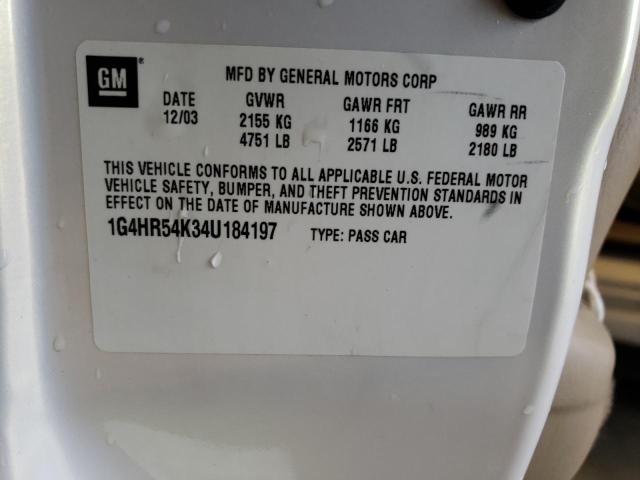 Photo 10 from auction – 2004 BUICK LESABRE LI with VIN 1G4HR54K34U184197