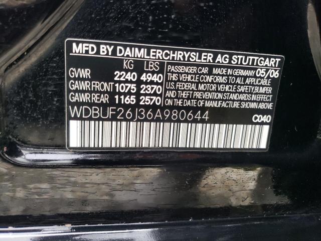 Photo 10 from auction – 2006 MERCEDES-BENZ E 320 CDI with VIN WDBUF26J36A980644