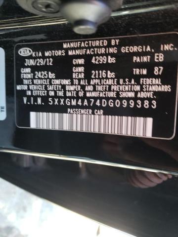 Photo 10 from auction – 2013 KIA OPTIMA LX with VIN 5XXGM4A74DG099383