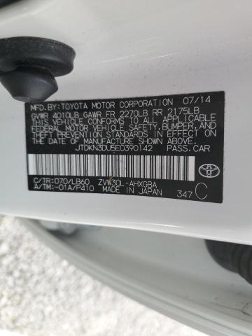 Photo 10 from auction – 2014 TOYOTA PRIUS with VIN JTDKN3DU5E0390142