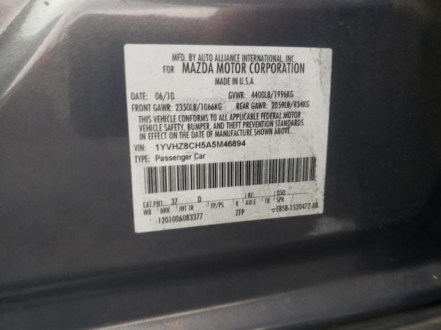 Photo 10 from auction – 2010 MAZDA 6 I with VIN 1YVHZ8CH5A5M46894