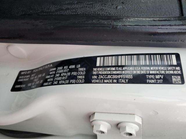 Photo 10 from auction – 2017 JEEP RENEGADE T with VIN ZACCJBCB6HPF51655