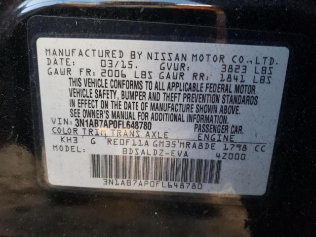 Photo 10 from auction – 2015 NISSAN SENTRA S with VIN 3N1AB7AP0FL648780