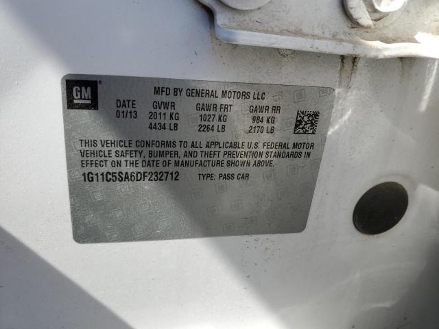 Photo 10 from auction – 2013 CHEVROLET MALIBU 1LT with VIN 1G11C5SA6DF232712