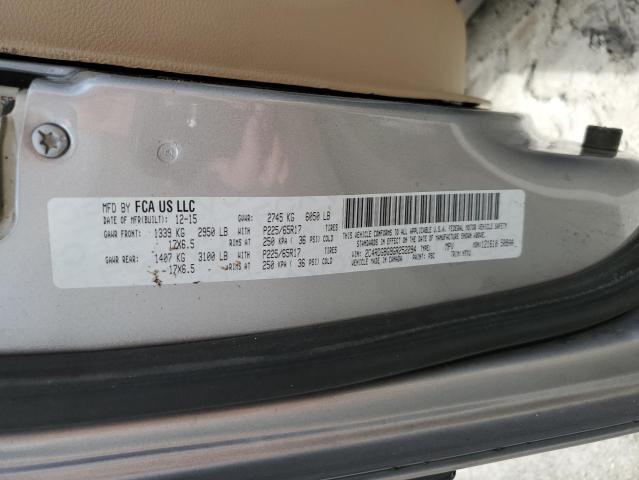 Photo 10 from auction – 2016 DODGE GRAND CARA with VIN 2C4RDGBG9GR252294