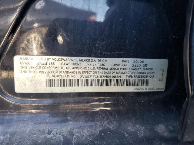 Photo 10 from auction – 2007 VOLKSWAGEN JETTA WOLF with VIN 3VWEF71K87M060884