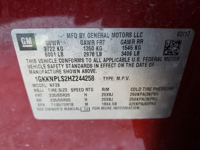 Photo 10 from auction – 2017 GMC ACADIA DEN with VIN 1GKKNPLS2HZ244258