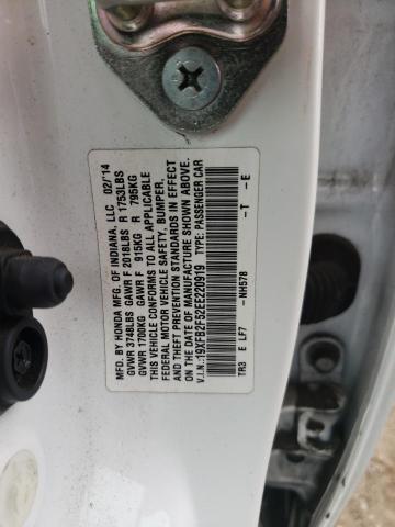 Photo 10 from auction – 2014 HONDA CIVIC LX with VIN 19XFB2F52EE220919