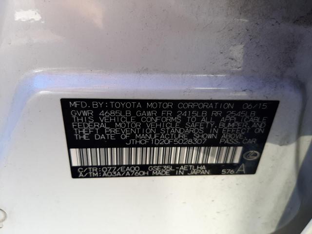 Photo 10 from auction – 2015 LEXUS IS 250 with VIN JTHCF1D20F5028307