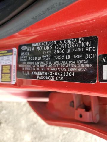 Photo 10 from auction – 2015 KIA RIO LX with VIN KNADM4A33F6421204