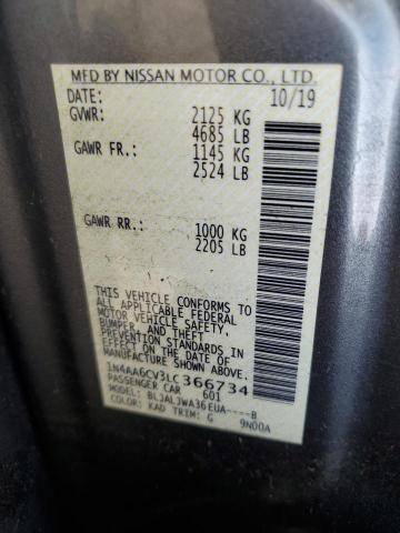 Photo 10 from auction – 2020 NISSAN MAXIMA SV with VIN 1N4AA6CV3LC366734