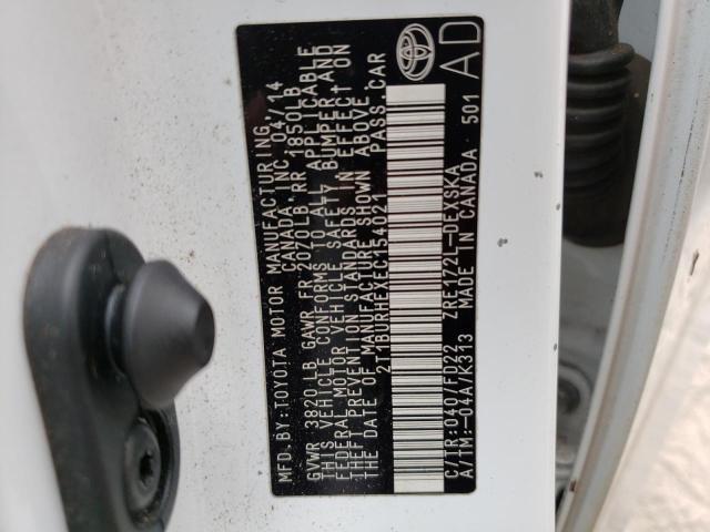 Photo 10 from auction – 2014 TOYOTA COROLLA L with VIN 2T1BURHEXEC154021